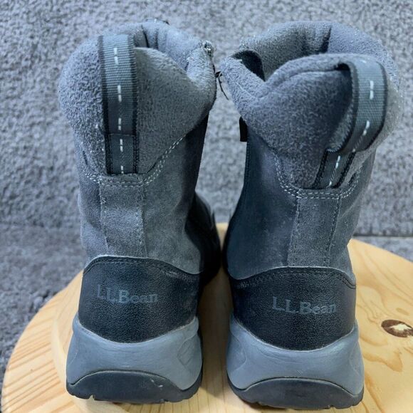 L.L. Bean Storm Chaser Boots Mens Size 10.5 Gray Suede Insulated Fleece Lined main image 5